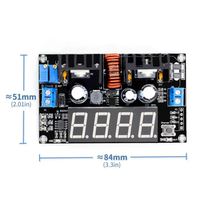 VHM-101 Digital Display DC 8A 180W CC CV Step-Down Power Supply Battery Charging Module Voltage Ammeter LED Driver