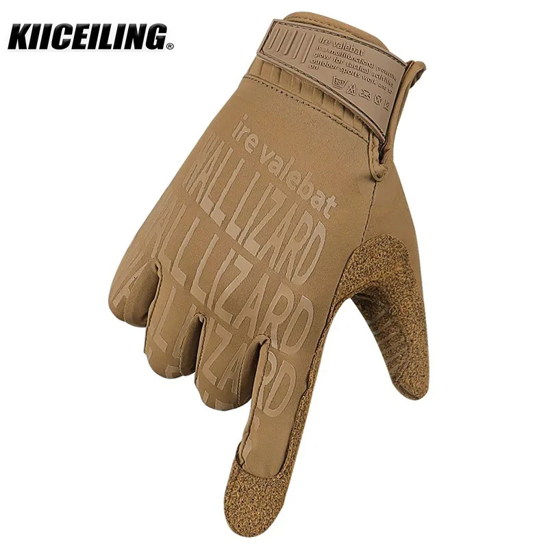 

KIICEILING Full Finger Tactical Military Touch Screen Gloves Army Shooting Men's Anti-Slip Hiking Riding Training Climbing