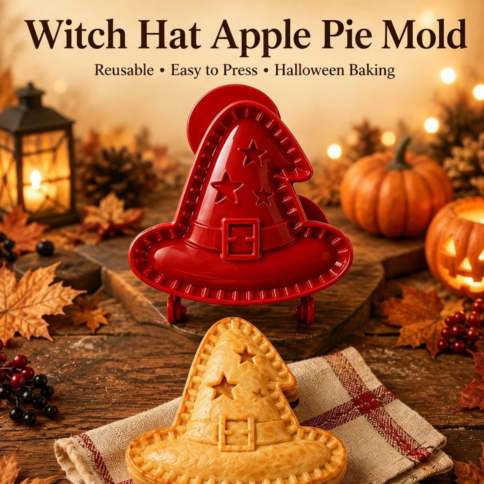 Mini Hand Pie Mould Crimping Pie Cutter Dough Press Mould Halloween Baking Mould Pastry Cutter Reusable Kitchen Baking Tool Set