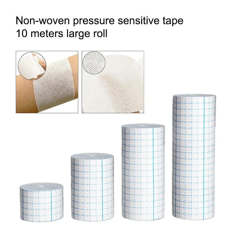 10m/roll Non-woven Tape Adhesive Breathable Patches Bandage First Aid Hypoallergenic Wound Dressing Fixation Tape