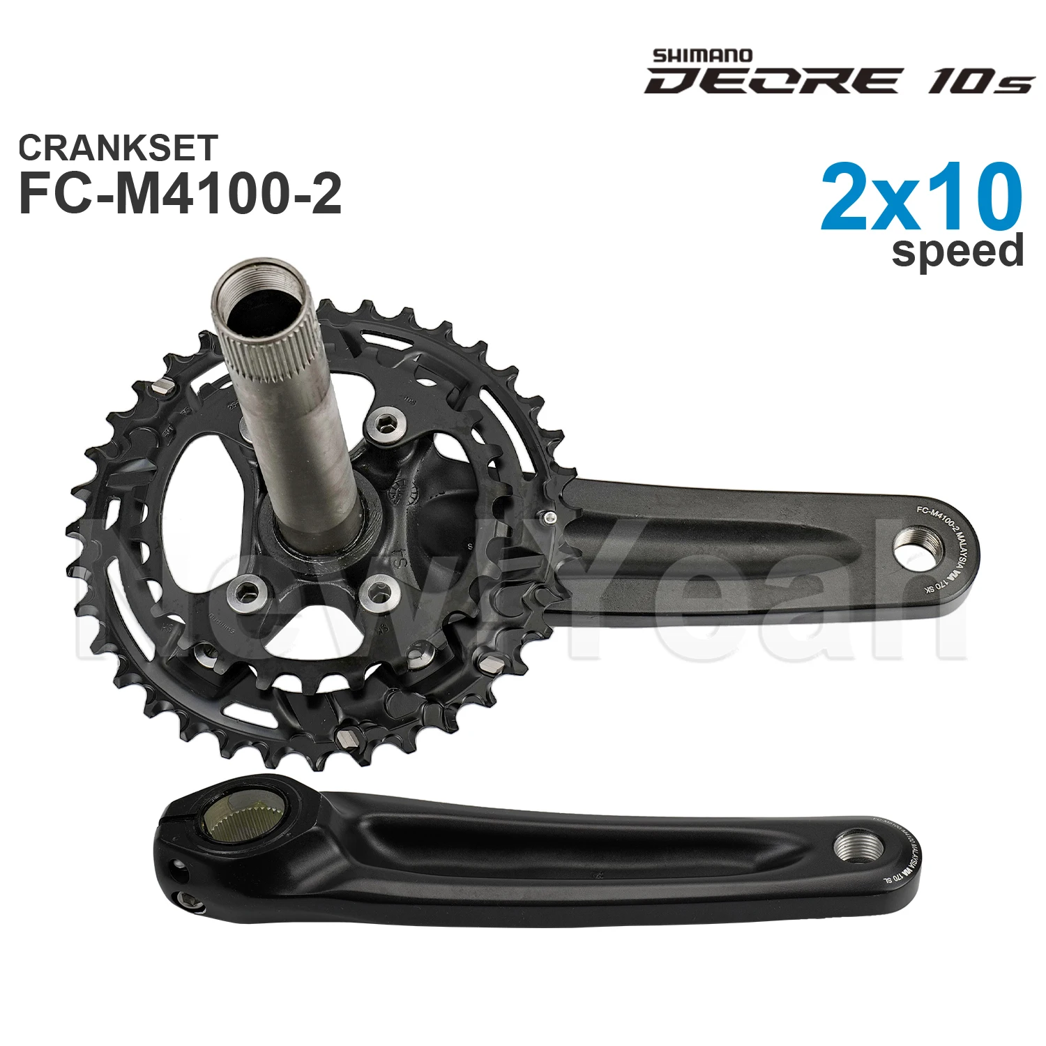 SHIMANO DEORE - M4100 Groupset FC-M4100-2 Crankset 36-26T and Bottom Bracket SM-BB52 /BB-MT500-PA- 2x10-speed