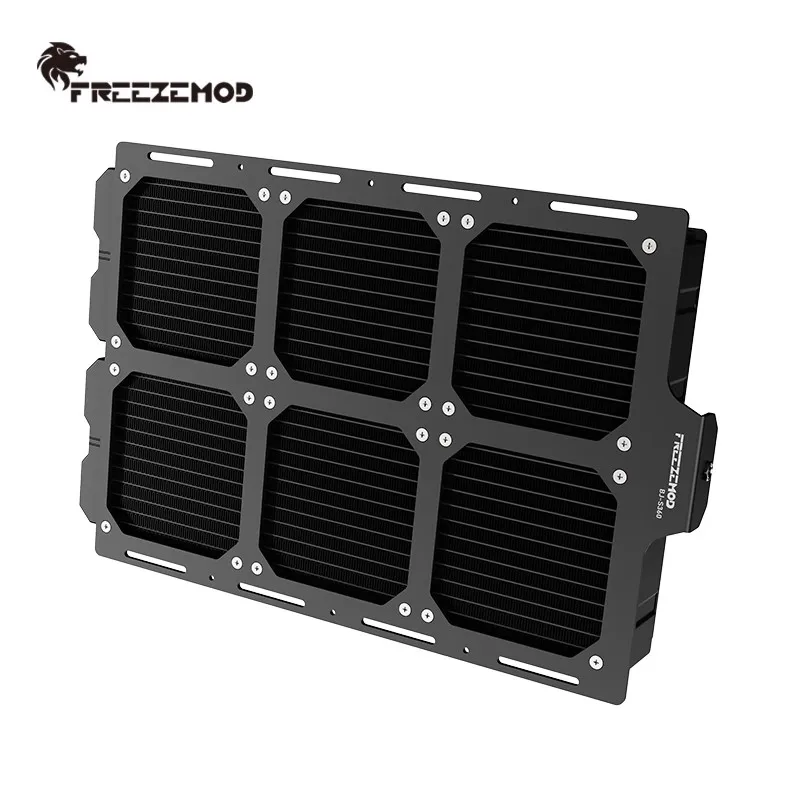 FREEZEMOD Wasserkühlungshalterung, Halterung aus Aluminiumlegierung für 2 x 240, 2 x 360 Kühler mit DC-Anschluss