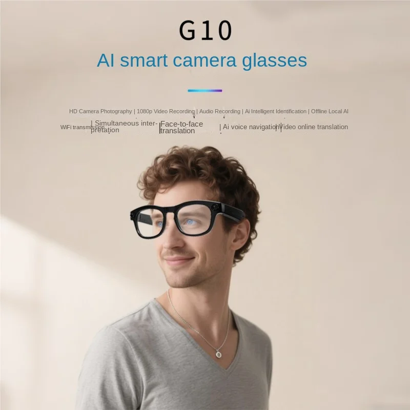 AI Smart Navigation Video Translation Goggles With 800W HD Camera Bluetooth Recording Shooting Recognition And Translation 2026