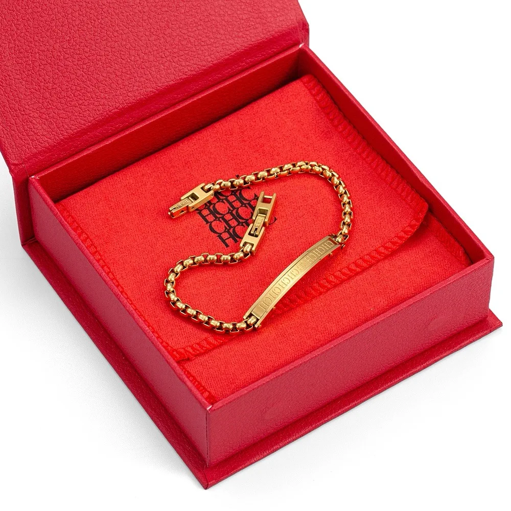 Nuovo braccialetto da donna in metallo con serratura a doppio strato, confezione regalo regolabile per banchetti quotidiani