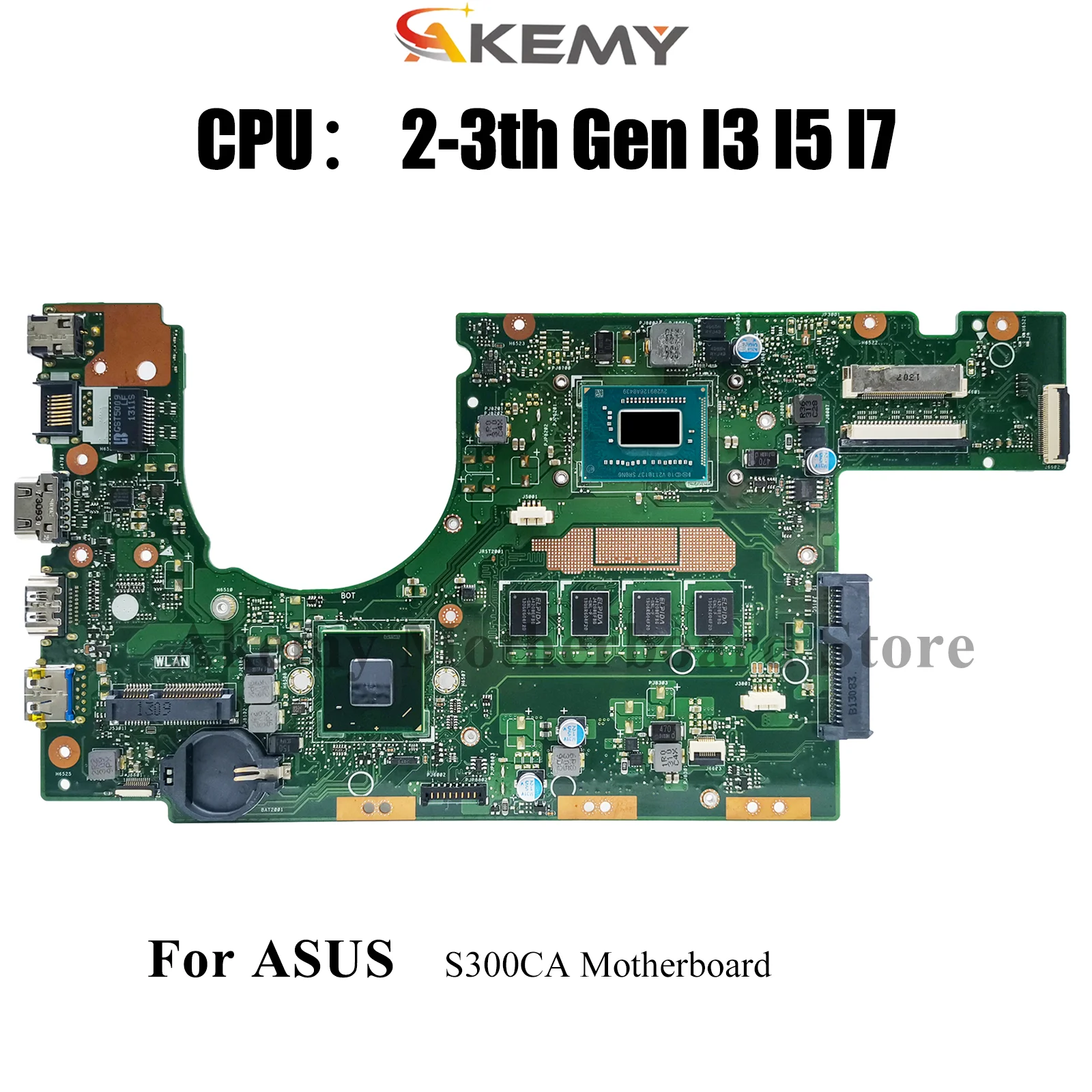 

Материнская плата для ноутбука S300CA для ASUS S300C S300CA, материнская плата для ноутбука с процессором I3 I5 I7, 100% тестирование, ОК, быстрая доставка, высокое качество