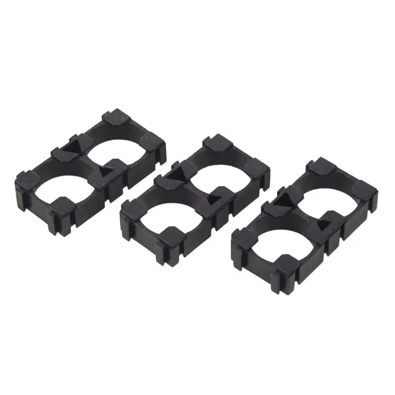 Superior-80X 18650 Lithium Battery Double Holder Bracket For DIY Cell Pack Black
