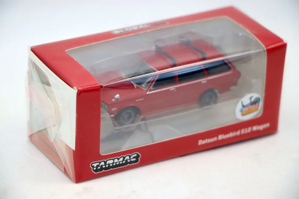 Nieuwe TW 1:64 Datsun Bluebird 510 Wagon met Fiets Diecast Legering Speelgoed Auto Simulatie Model Voor Collection gift