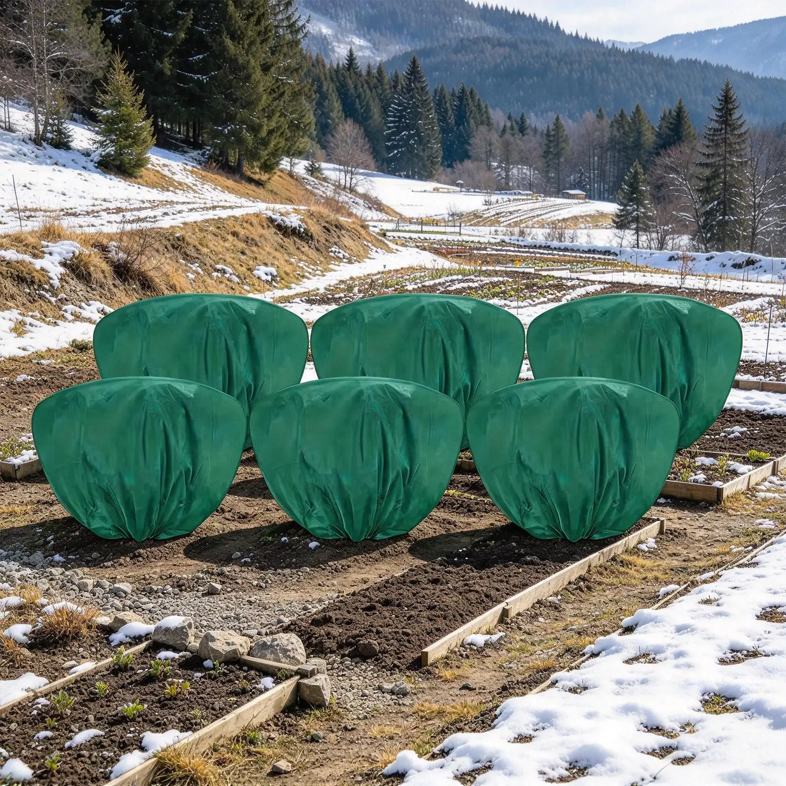 Frost Covers For Outdoor Plants Drawstring Cold Weather Frost Cloth Winter Plant Covers Freeze Protection For Garden Lawn