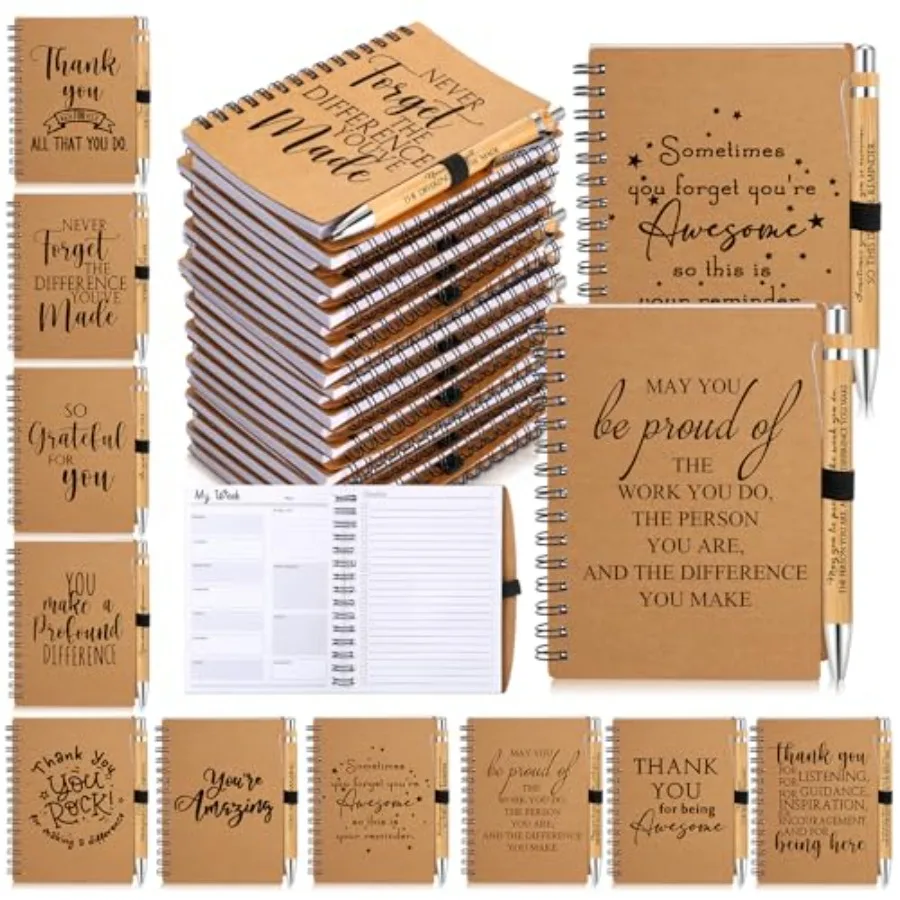 

Pcs Employee Appreciation Gifts Bulk for Dispatcher Volunteer Administrative Professional A6 to Do List Notebook Ballpoint Pen
