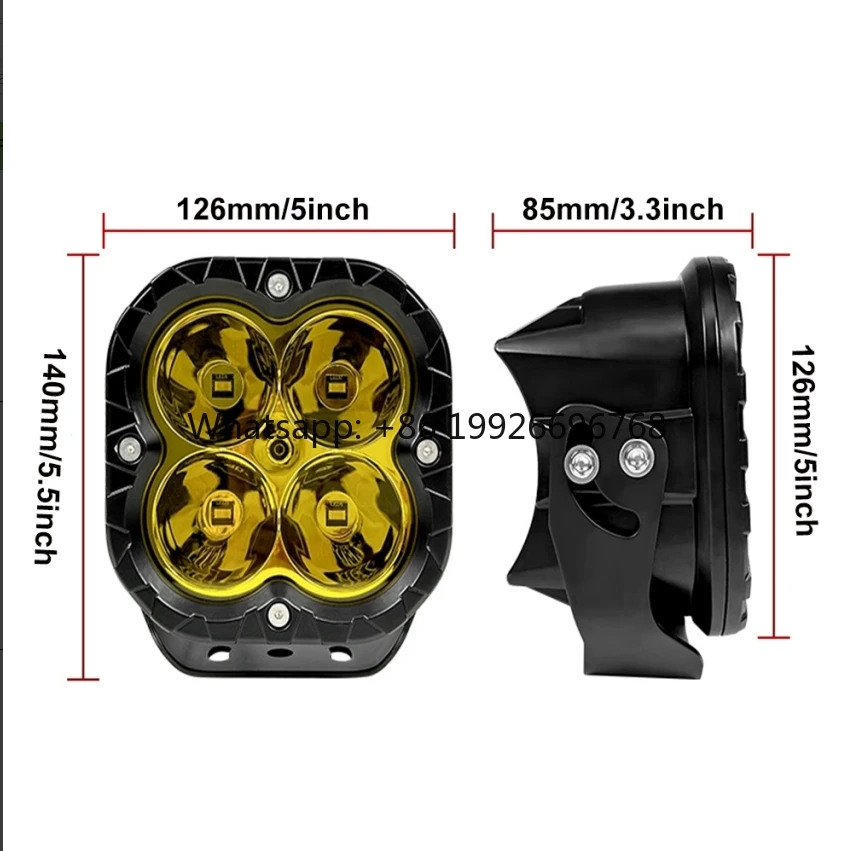 52 Inch Linkable LED Light bar (cube) Headlights  Amber Light bar Orange Led Light bar Turret