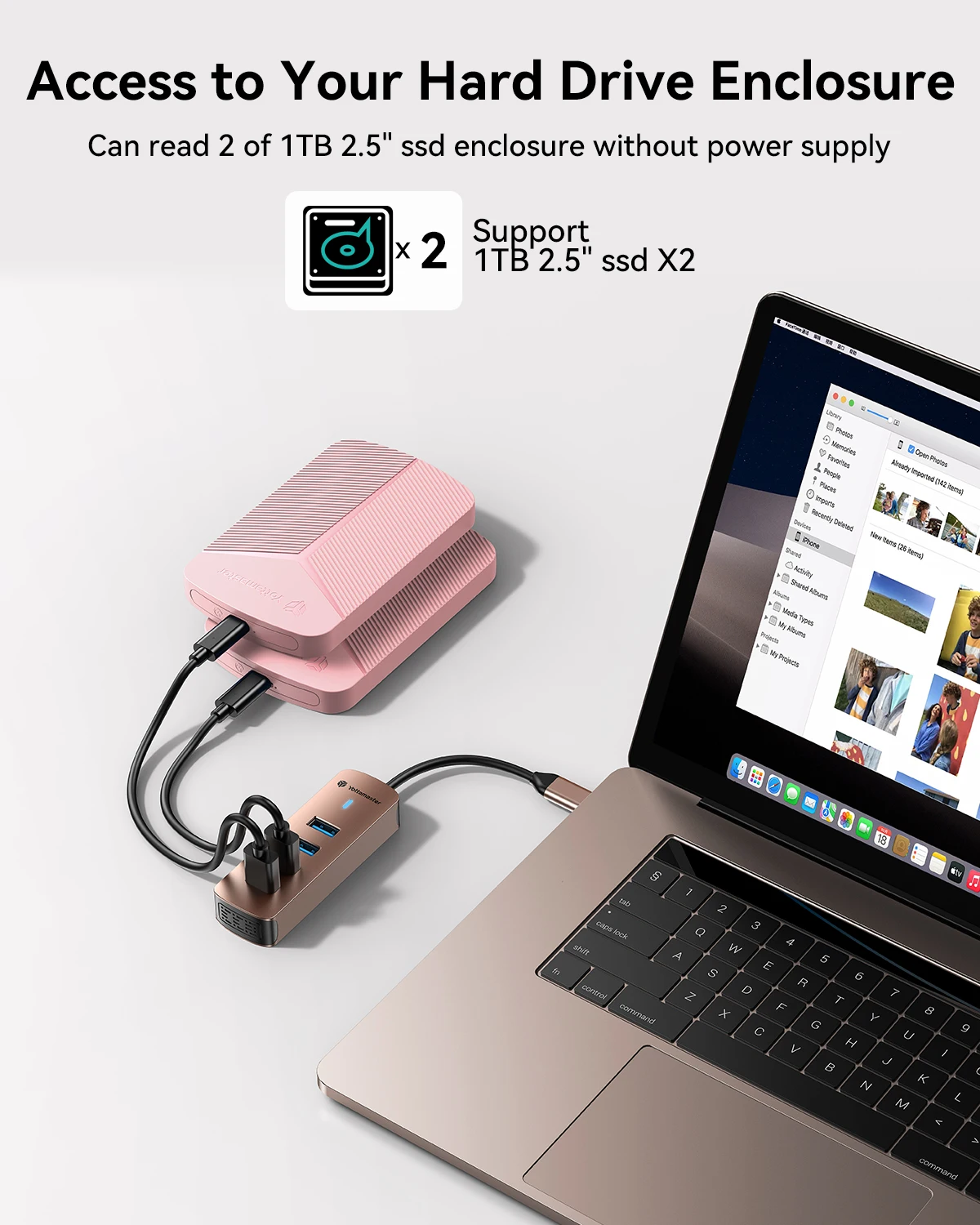 Yottamaster USB C HUB typu C rozdzielacz do HDMI 4K Thunderbolt 4 stacja dokująca Adapter do laptopa z PD SD TF dla Macbook iPad Pro