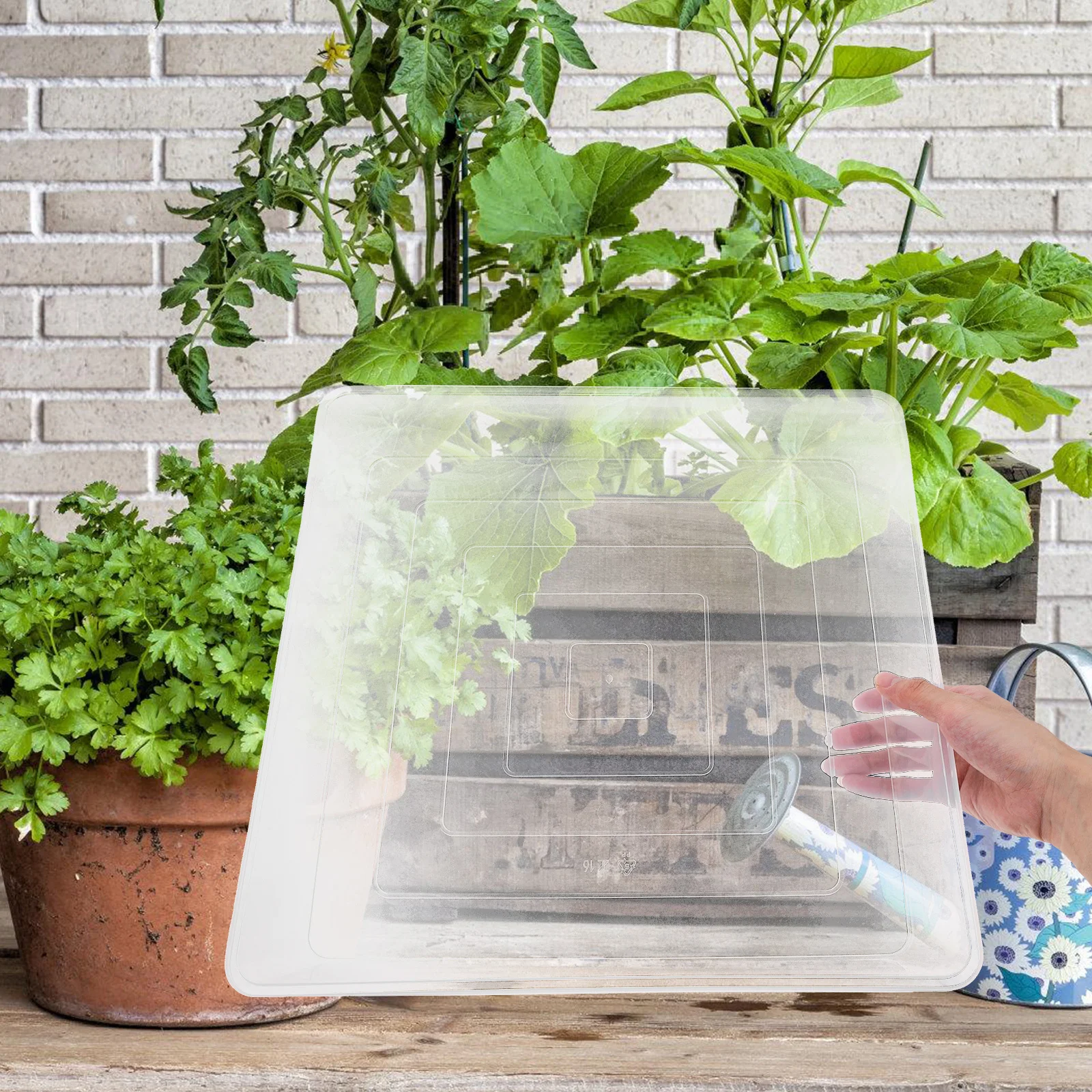 

2 шт. квадратный пластиковый кашпо, блюдце, цветочный горшок, поднос для сбора воды, прозрачная основа для комнатных и уличных растений, основание цветочного горшка