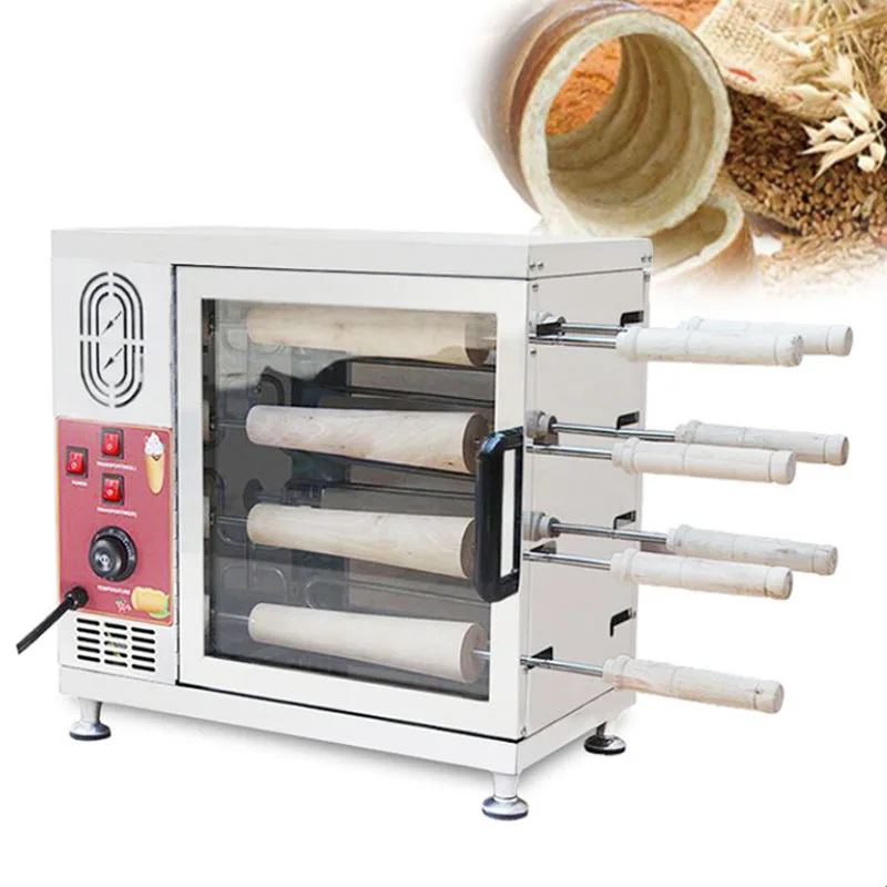 Chimney Cake Machine Commercial Stainless Steel Toaster Food Processor Roll Bread Shop Kitchen Equipment Sweet Dessert Bake Oven