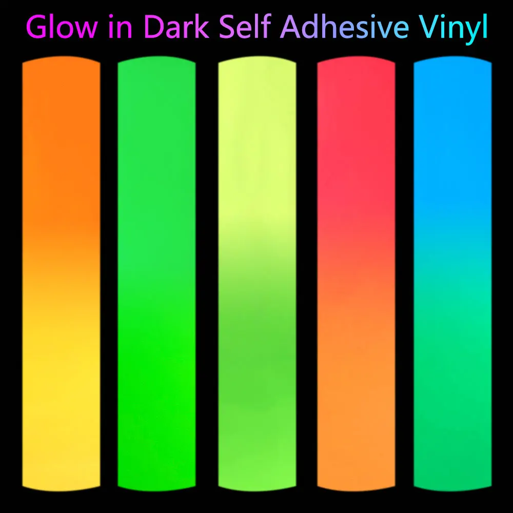 Glow in the Dark Self Adhesive Vinyl Luminous Film Sheet For Cut Craft Cutter DIY Glass Neon Wall Cup Home Decoration Sticker