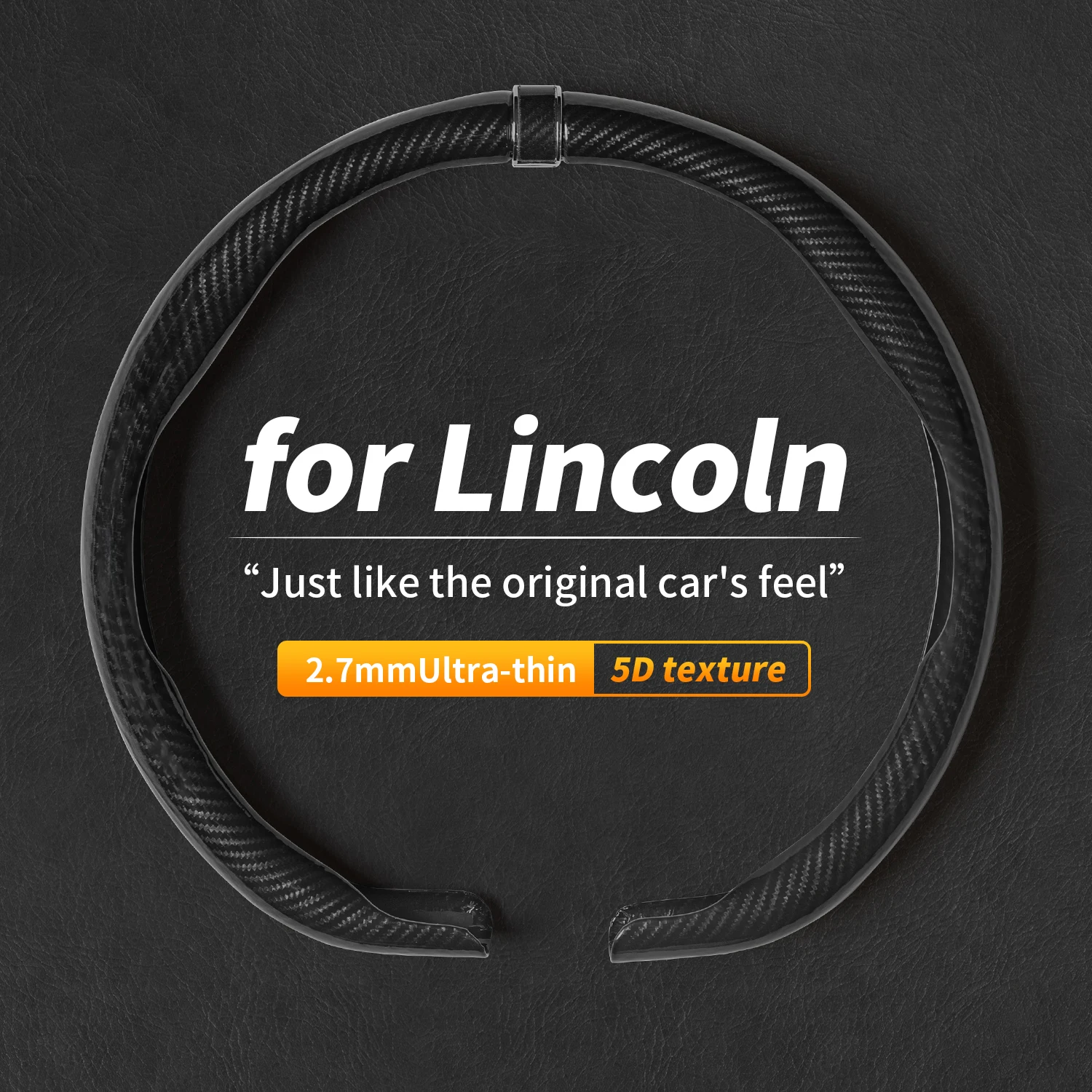 

Кожаный чехол на руль автомобиля D-типа для Lincoln Zephyr Corsair Aviator Navigator Continental, дышащий, противоскользящий аксессуар