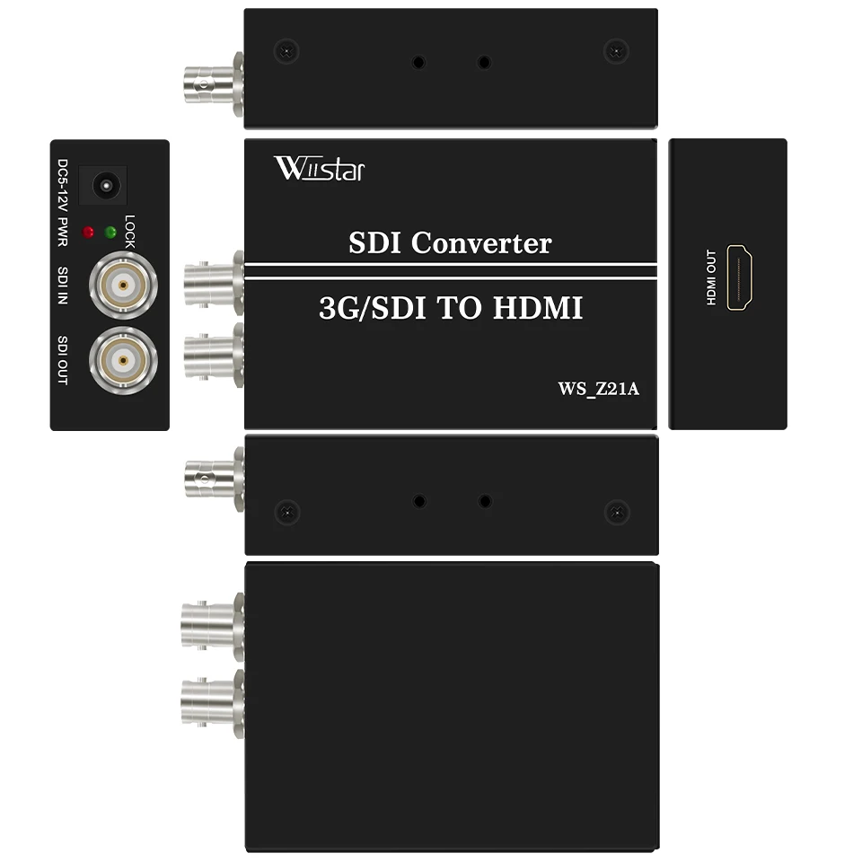 

Wiistar 3g SDI To HDMI Converter Full HD 1080P SDI to HDMI Adapter Video Converter with SDI loop