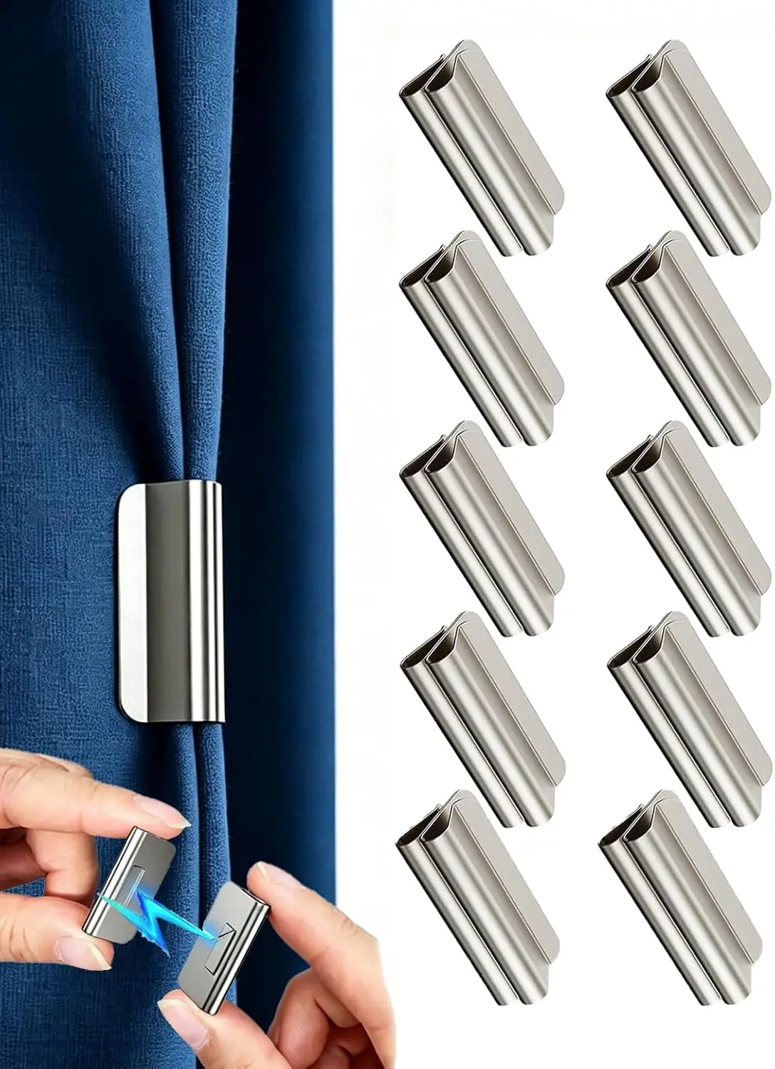 Magnetic Curtain Fasteners Powerful Magnetic Hold Design Suitable for Living Room and Bedroom Curtains Curtain Holder