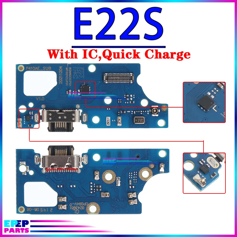 Usb Dock Charger Connector for Motorola Moto E32 E32S E13 E 2020 E20 E30 E40 E22 E22i Charging Board Module Flex Ports