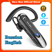 New Bee B45 Wireless Headset Bluetooth 5.0 Earphone Headphones with Dual Mic CVC8.0 Noise Reduction Earbuds Car Work Earpiece
