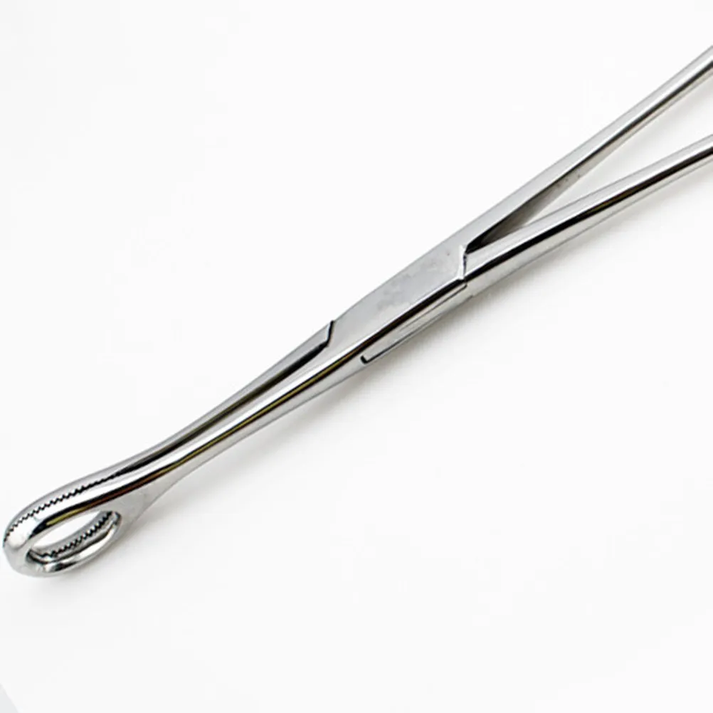 Self-Locking Sponge Forceps Piercing Tool Stainless Steel Lip Ear Body Piercing Instrument Serrated Tip Tattoo Supplies