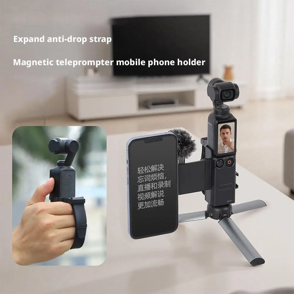 For Sunnylife Osmo Pocket3 Bracket Camera Holder Protection Live Prompter Recording Video Frame Teleprompter Accessories U3F8