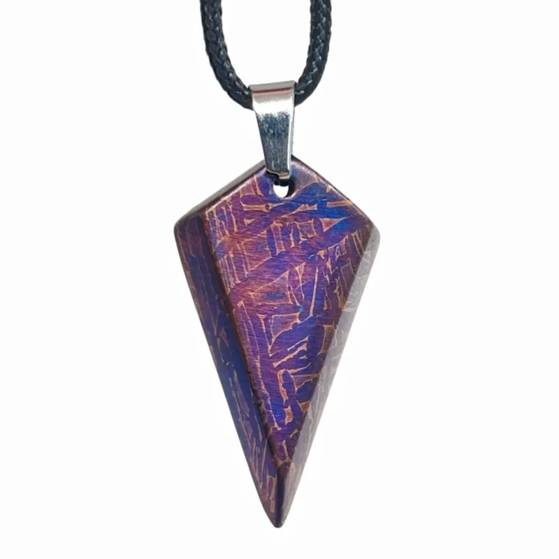 Genuine Muonionalusta Meteorite Triangle Arrowhead Pendant Fine Meteorite Collection Piece LK436