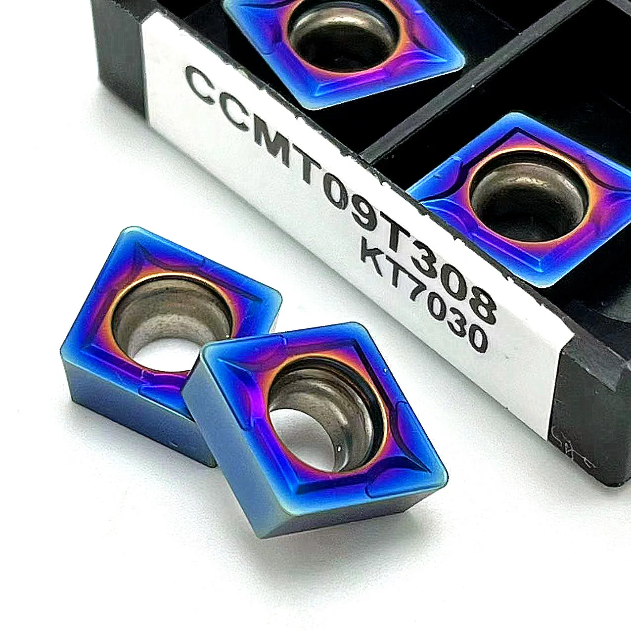 CCMT09T304 KT7030 CCMT 09t308 KT7030 Nano Blue เครื่องกลึงเครื่องมือใบมีดเพชร NC เครื่องมือคุณภาพสูง CCMT09t 304