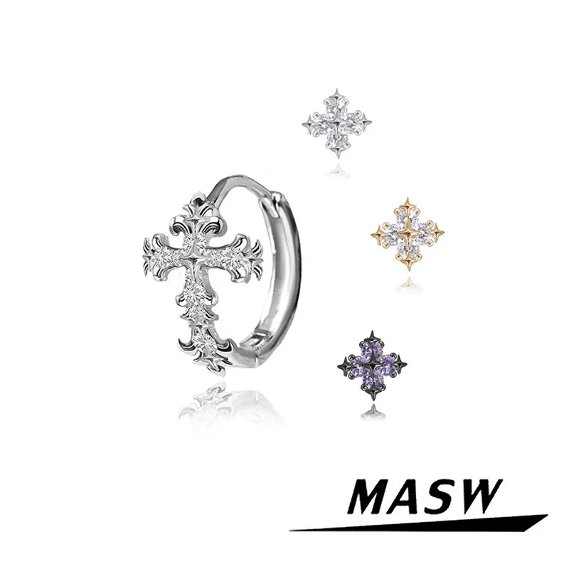 

MASW Original Design Cool Trend Crystal Earrings For Women Female Gifts Delicate Hot Selling Accessories Trendy Jewelry
