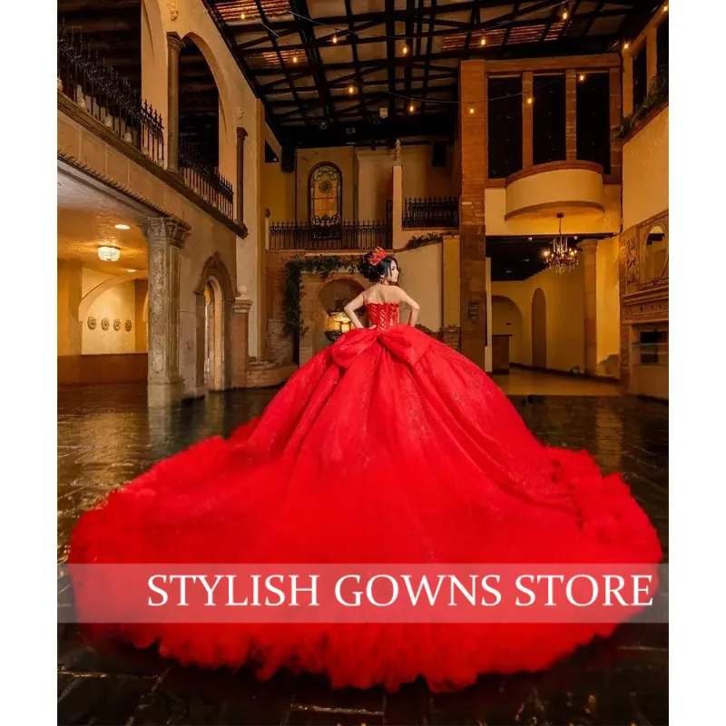 Attractive Quinceanera Dresses for Girls Sleeveless Appliques Ruched Tulle Vestidos Para Quinceanera Customized