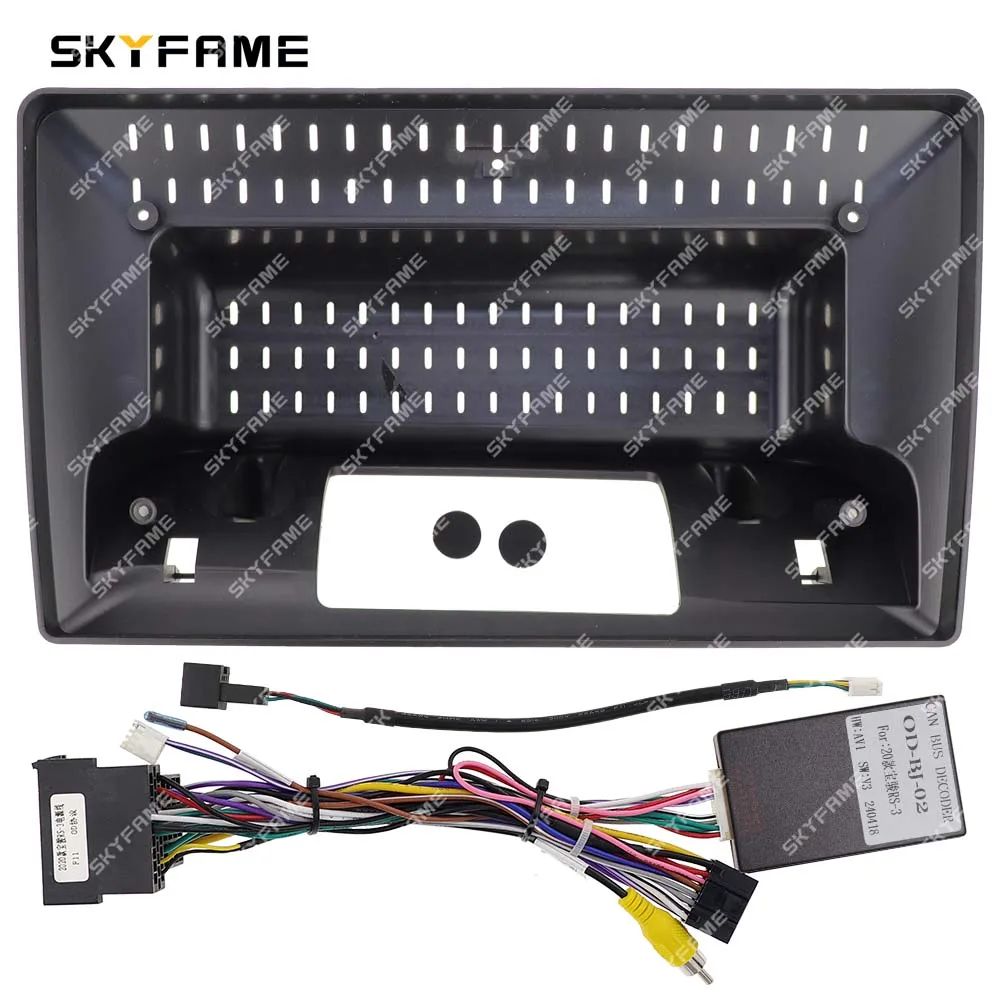 SKYFAME Car Frame Fascia Adapter Canbus Box Decoder Android Radio Dash Fitting Panel Kit For Baojun RS3 RS-3