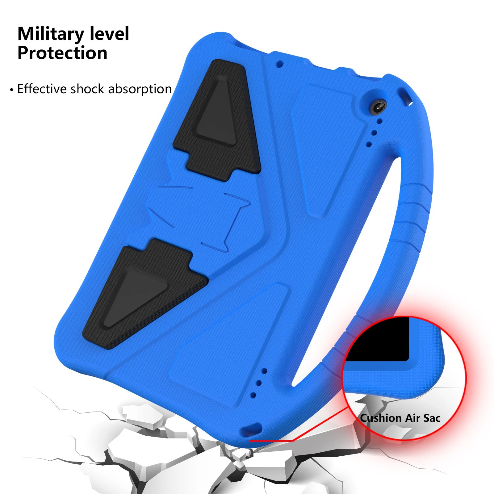 Kids Case for Amazon Fire HD 10 (10.1 inch) 2023 EVA Shockproof Protective Hand-held Tablet Stand Cover for Amazon Fire HD 10