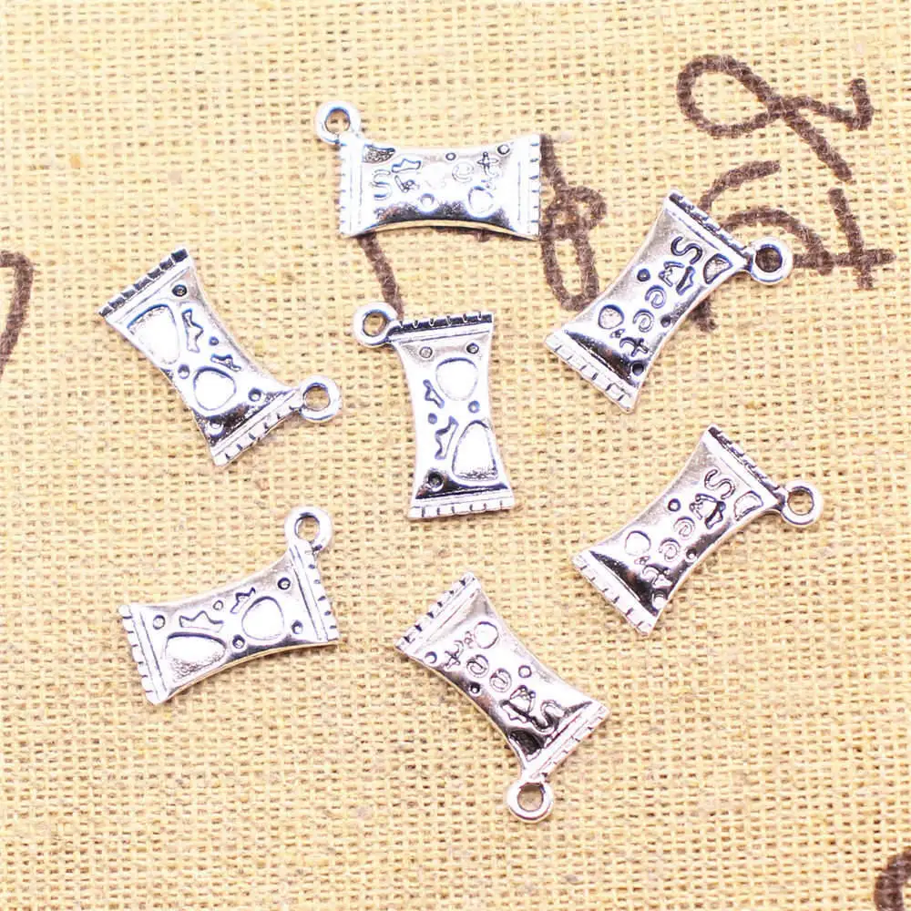 Jewellery Making Supplies Diy Charms Candy Antique Silver Color Woman Pendant 10x17mm 10pcs