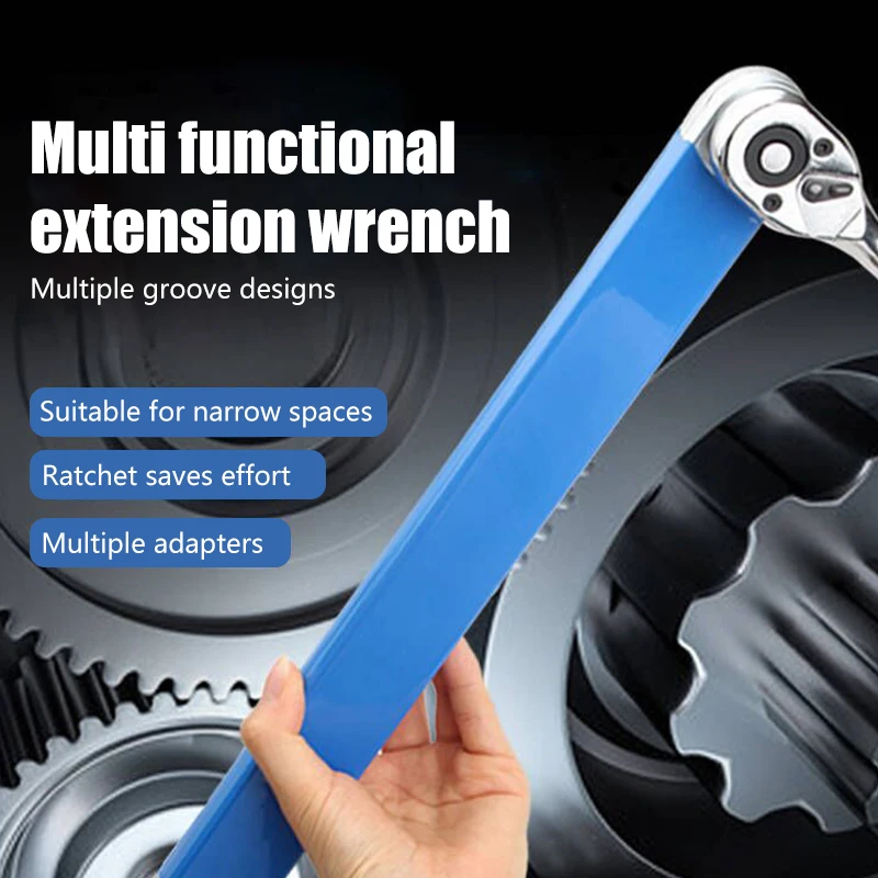 1 set of multifunctional ratchet extension dual-use wrench, mechanical garage tool, multifunctional wrench