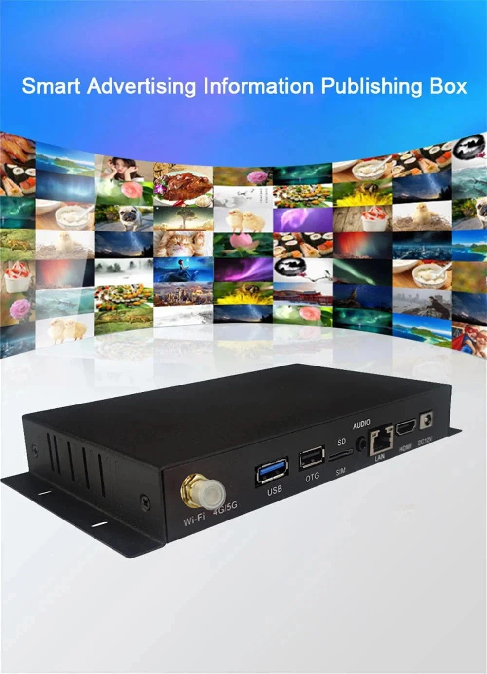 MPC3566 Metallgehäuse RK3566 Quad-Core Android 11.0 4K HD-MI GPS-Modul Netzwerk Digital Signage Media Player – Detail 3