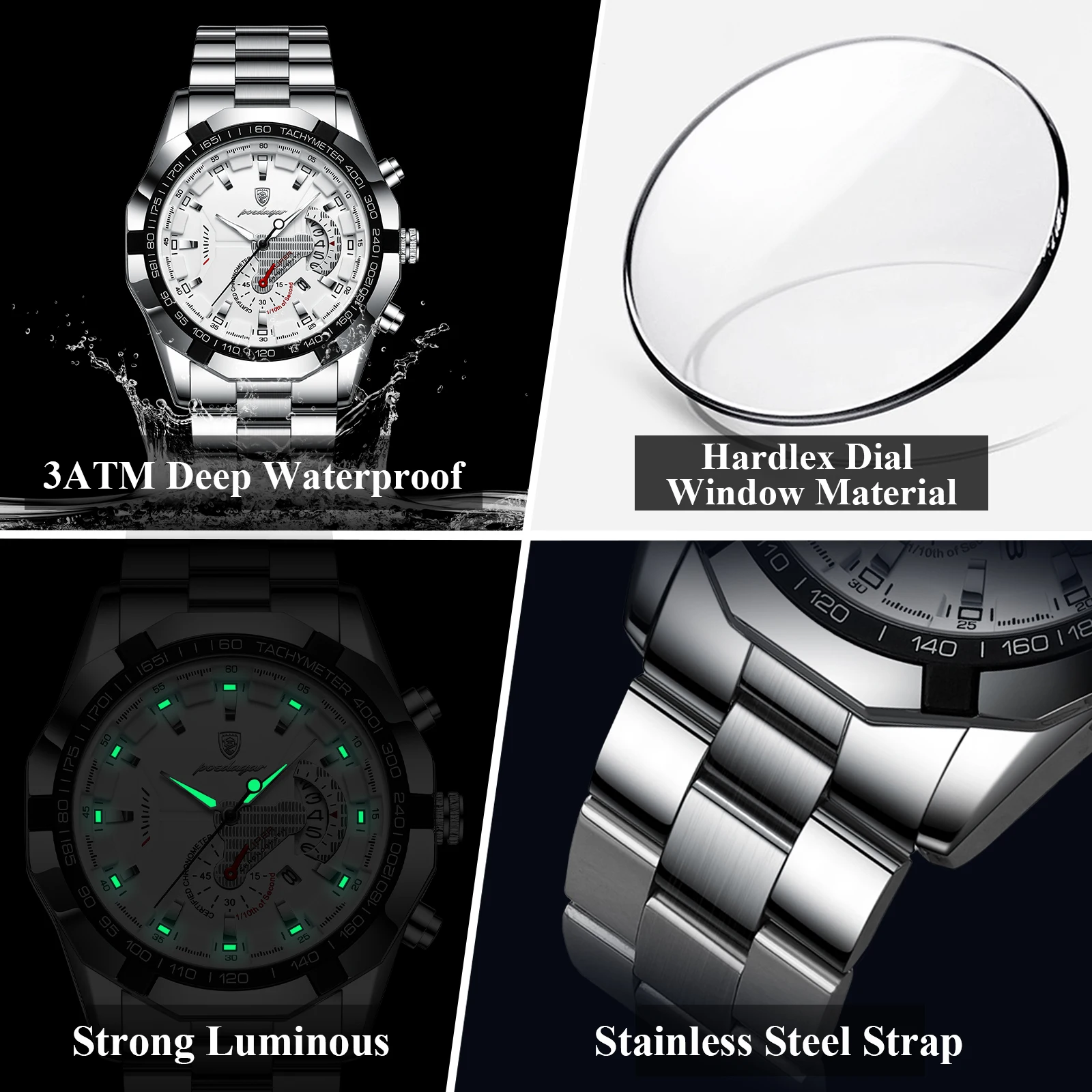 POEDAGAR Luxury Brand Man Watc - Luxury Watch Longines 评论和价格