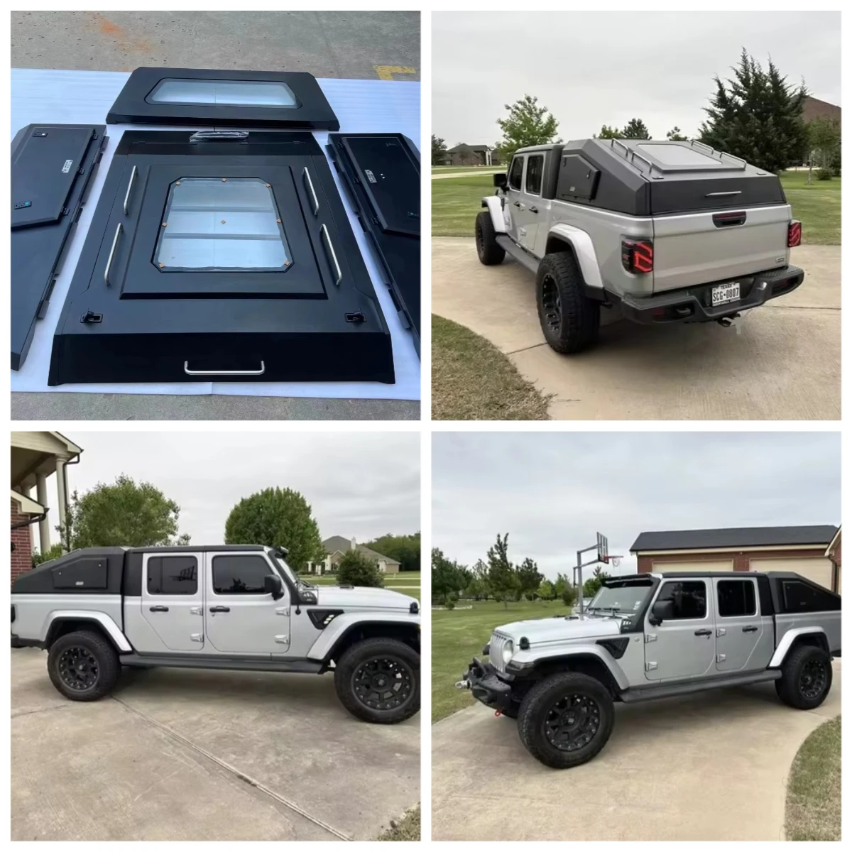 

New Manganese Steel Hatchback Hardtop Pickup Fastback Truck Fit for Jeep Gladiator Canopy