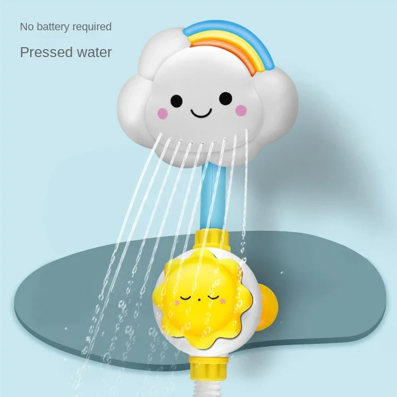 Baby Bath Toy Water Games Kids Bathroom Monkey Caterpilla Bath Shower Toy Boy Girls Birthday Gift Clouds Flowers Shower Bath Toy