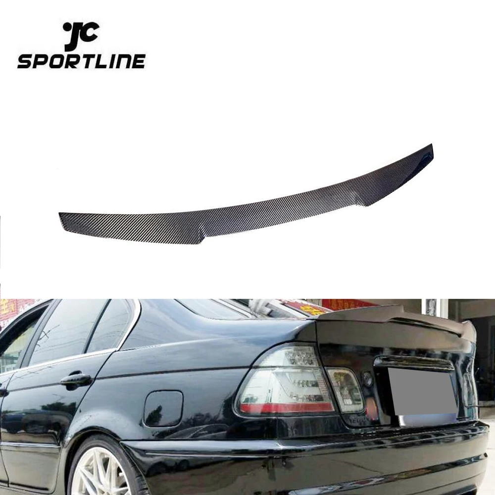 Carbon Fiber Rear Spoiler For 3 Series E46 4-Door 318i 320i 323i 325i 328i 330i 1998-2005