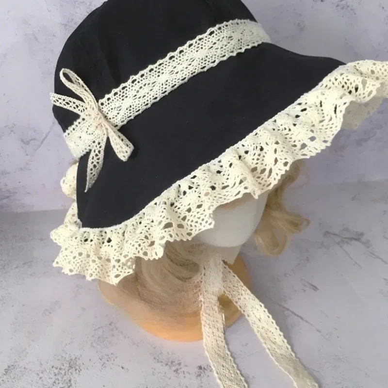 

Latest COS Gothic Dark Doll Style BB Hat Millennium Subcultural Design Sense Lace BNT Hat Festival New Style Periphery