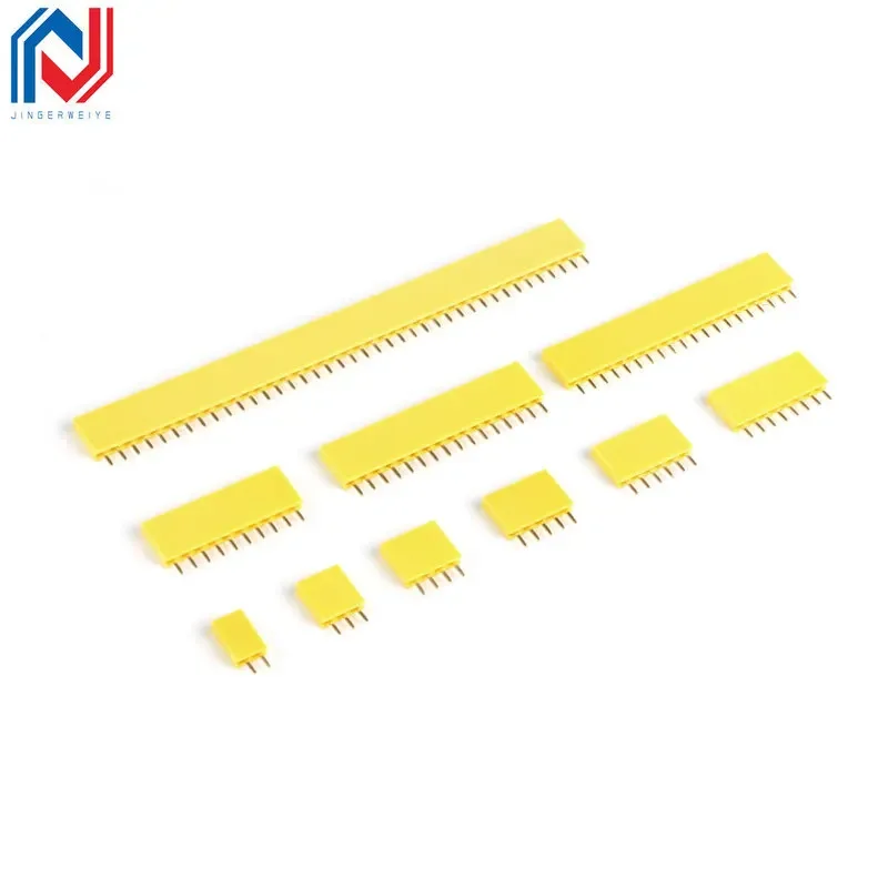 10Pcs Single row female 2.54mm Pitch PCB Female Pin Header Connector Straight Single Row 2/3/4/5/6/8/10/16/20/40Pin socket Board
