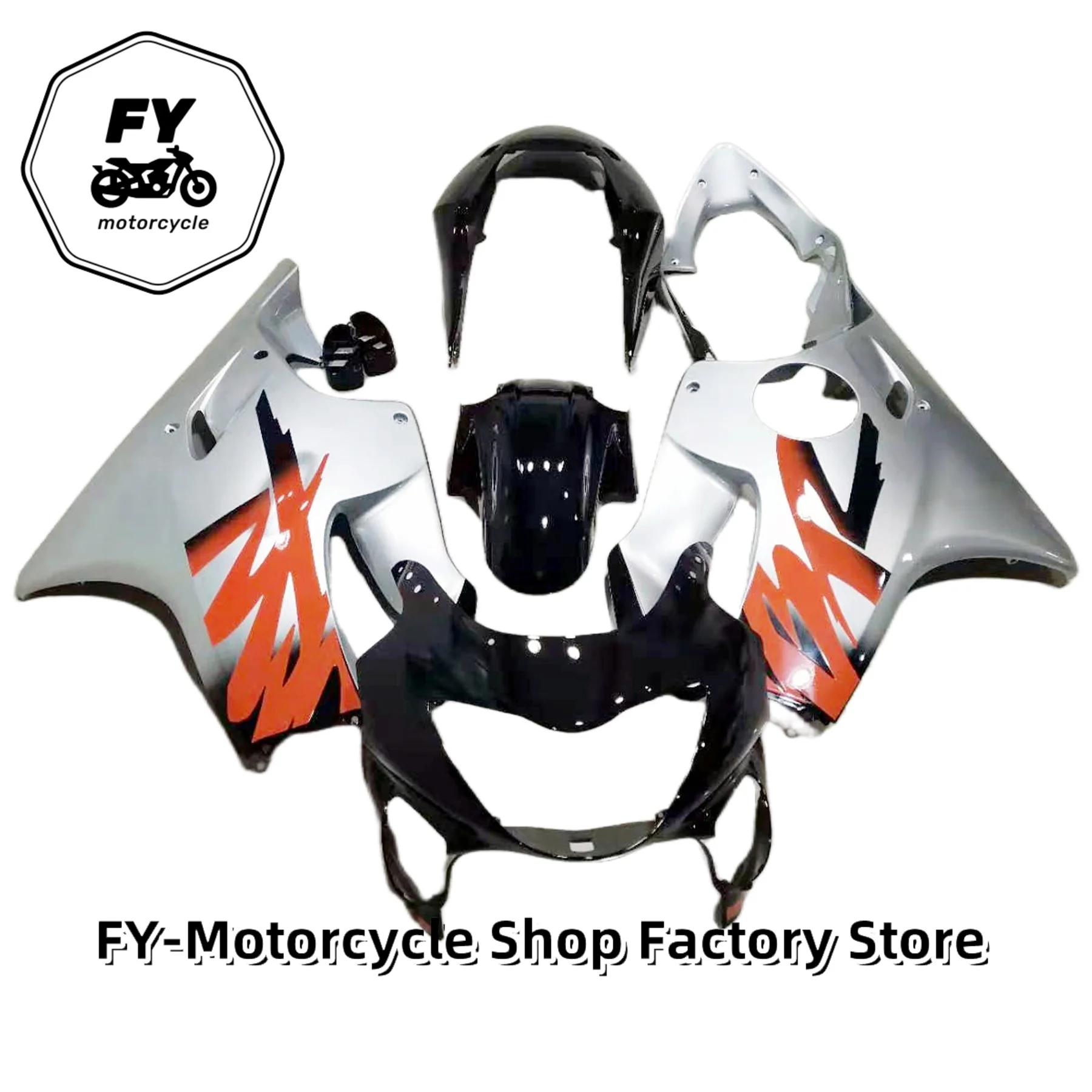 ABS plastic Injection motorcycle fairing kits for HONDA 1999 CBR600 F4 2000 CBR600F4 99 00 CBR600F silver black fairngs set