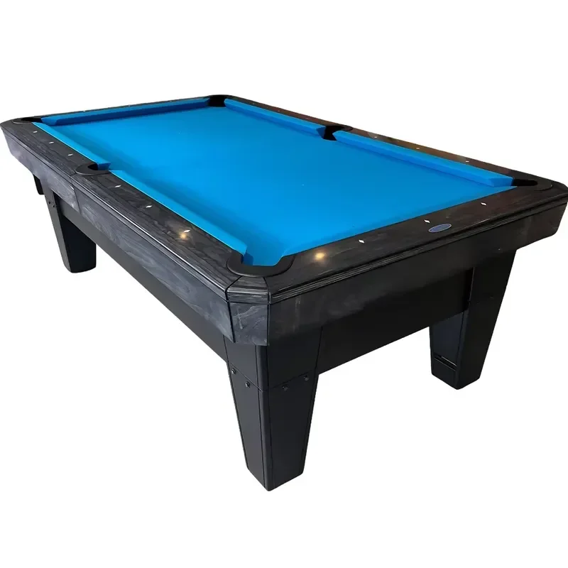 9ft 7ft Customizable Indoor Snooker Table Real Leather Pockets Solid Wood Legs Slate Bed Rubber Premier K55