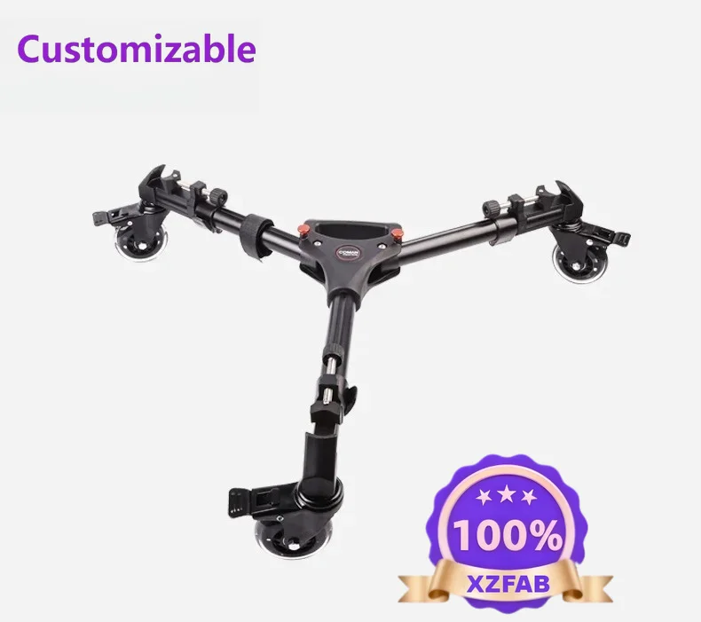 Factory Direct 2026 Keman camera tripod pulley mute damping steady moving portable ground wheel roller camera tripod base caster