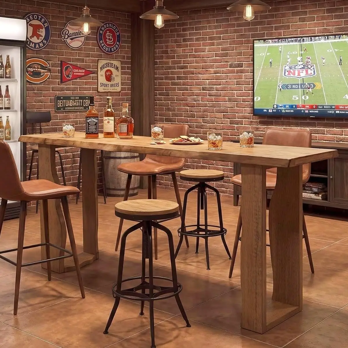 70.9-Inch Solid Wood Bar Table, Customized