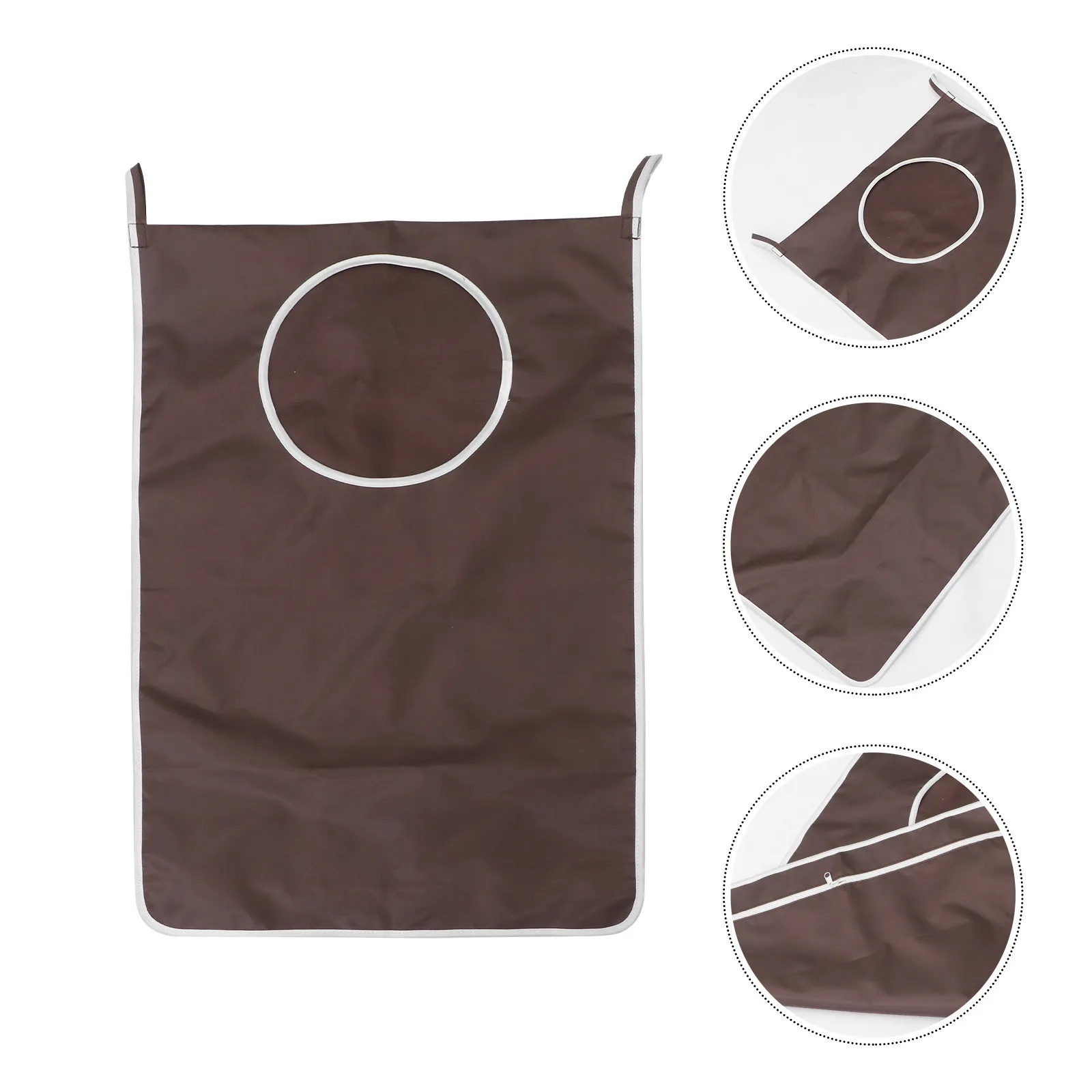 

Extra Large 75x54cm Oxford Fabric Hanging Laundry Hamper Bag with Zippered Bottom Door Wardrobe Storage Organizer for Bedroom
