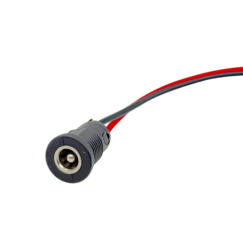 5 Stück 10 A Hochstrom-Gleichstromsteckdose 5,5 x 2,1 mm/5,5 x 2,5 mm Panel-Mount-Stecker mit wasserdichter Kappe und 15 cm Draht – Detail 3