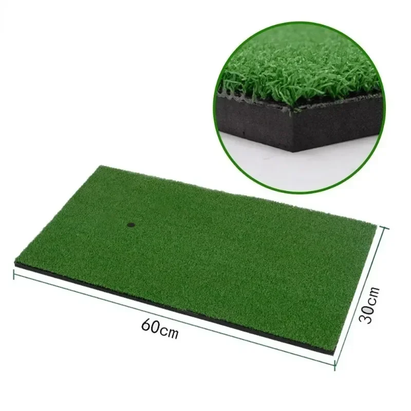 PGM Golf Mat Portable with Rubber Tee Seat Realistic Turf Putter Mat Outdoor Sports Golf Training Turf Mat Indoor Office