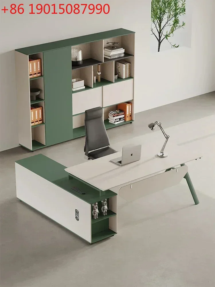 

Простой современный комплект: офисный стол и стул, элегантный офисный стол в стиле лайт-люкс