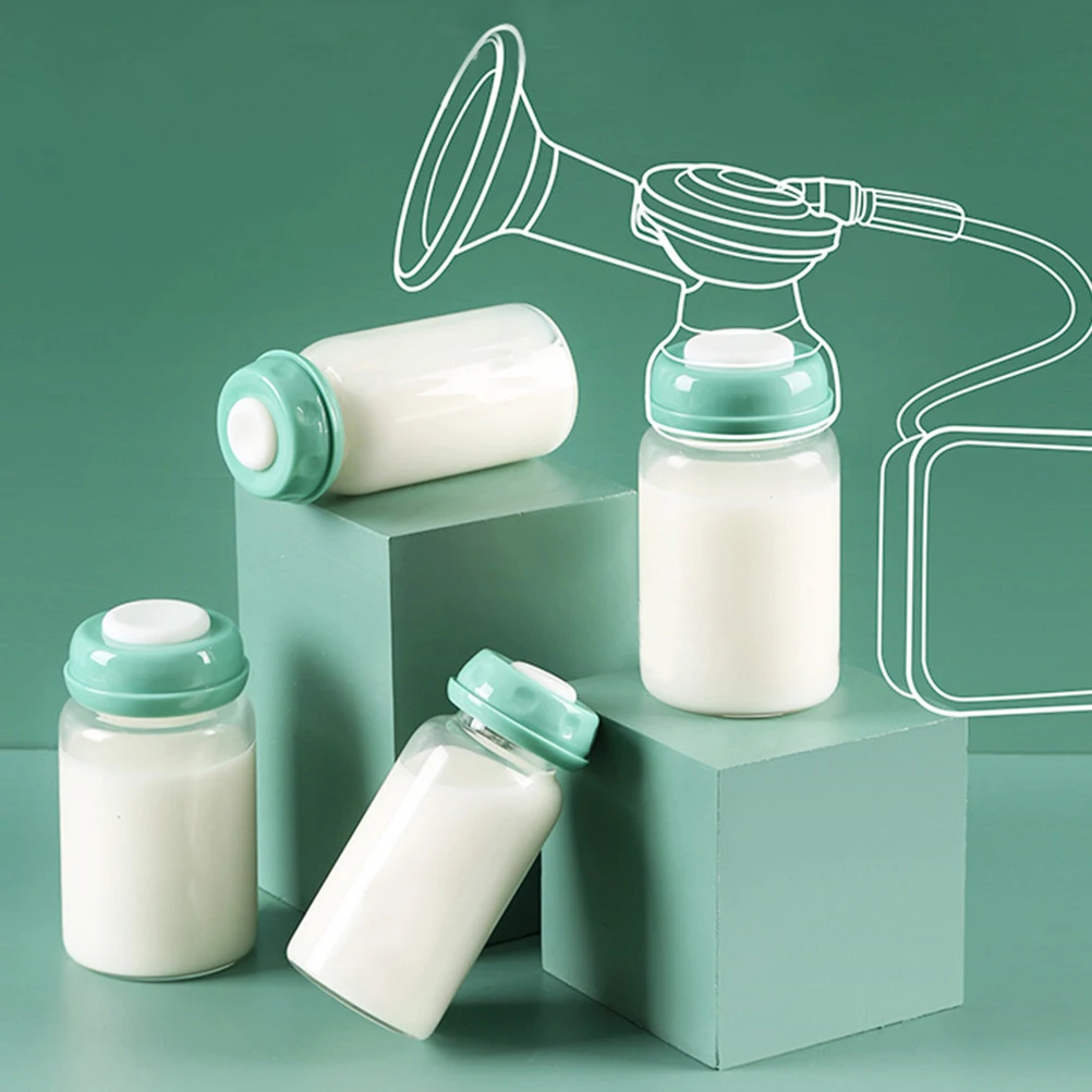 

2 Pcs Breast Milk Storage Bottle Baby Bottles Wide Nursing Feeder Container Size Mouth Glass for
