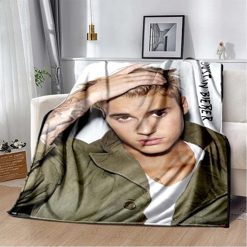 2025 Justin Bieber JBiebs Popular Singer Soft Blanket,Soft Throw Blanket for Home Bedroom Bed Sofa Picnic Travel Child Gift